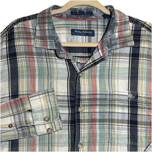 Tommy Bahama Tortola Casual Button Down Shirt Men’s XL Sunwash Check Azul Mar - Picture 2 of 16